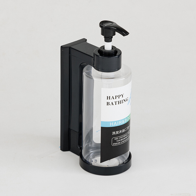 Окачен на стена Ръчен дозатор за сапун Шампоан Балсам за сапун за тяло Бутилиран Дозатор за сапун за ръце без удар