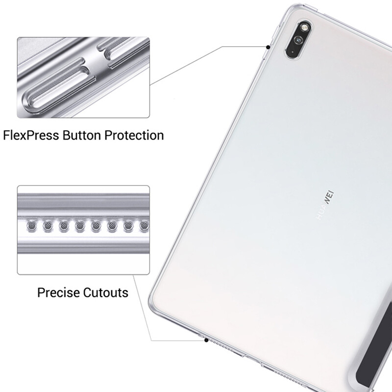 Tablettok HUAWEI MatePad Pro 10,8" 2019 Leather Smart Sleep wake háromszoros állványhoz, szilárd burkolat alapja MRX-W09 W19 AL09 AL19 készülékhez