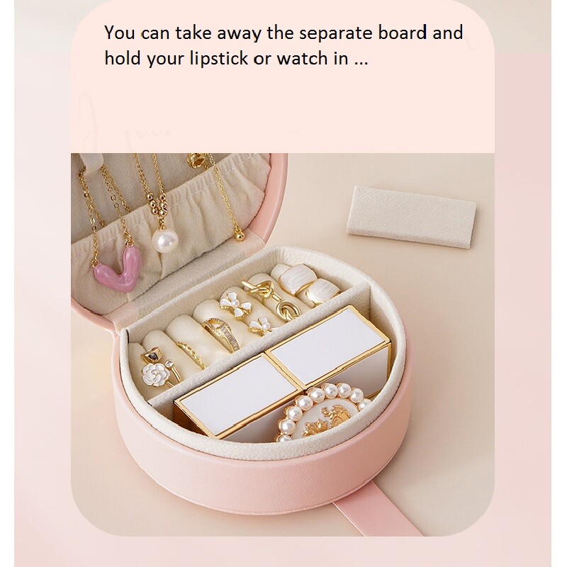 Prijenosna kutija za organiziranje nakita za djevojčice, ogrlica/narukvice/prstenje/naušnice/kutija za pohranu satova, 10*9cm plava ružičasta mala veličina