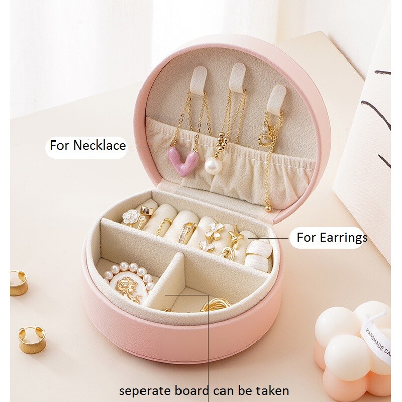 Prijenosna kutija za organiziranje nakita za djevojčice, ogrlica/narukvice/prstenje/naušnice/kutija za pohranu satova, 10*9cm plava ružičasta mala veličina