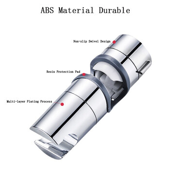 18 ~ 25 mm Универсален ABS пластмасов държач за душ глава Държач Аксесоари за баня Регулируема плъзгаща се релса Подмяна на скоба