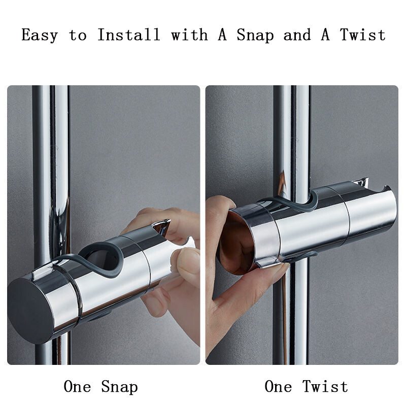 Suport universal pentru cap de duș din plastic ABS de 18 ~ 25 mm Accesorii pentru baie Înlocuire clemă de bară de glisare reglabilă