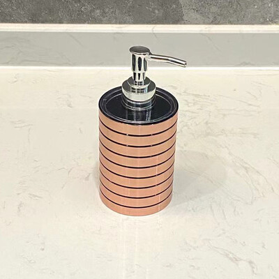 Műanyag folyékony szappanadagoló flakon, rózsa arany kézi szappanadagoló, lotionpalack, fürdőszobai kiegészítők, 340 ml