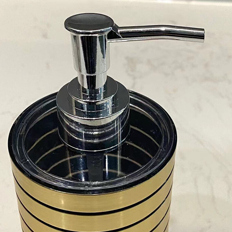 Műanyag folyékony szappanadagoló flakon, rózsa arany kézi szappanadagoló, lotionpalack, fürdőszobai kiegészítők, 340 ml