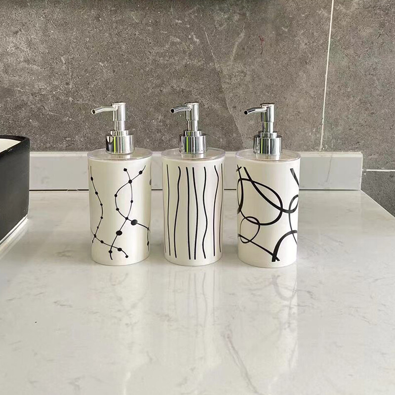 Plastový dávkovač mydla 330 ml, šampón, sprchový gél, fľaša, kúpeľňové doplnky pre bytové dekorácie