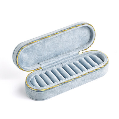 TAIMY Luxus bársony ékszergyűrűs doboz ékszertálca bársony gyűrűk kijelző csomagolás tárolódoboz egyedi logó ékszerszervező