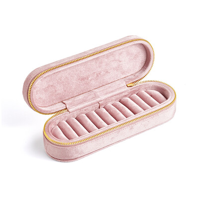 TAIMY Luxus bársony ékszergyűrűs doboz ékszertálca bársony gyűrűk kijelző csomagolás tárolódoboz egyedi logó ékszerszervező