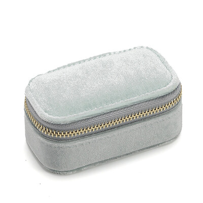 1kom Mini baršunasta kutija za prstenje Kutija za pohranu nakita Jednoslojne naušnice Ogrlica Organizator Boja bombona Torba s patentnim zatvaračem Putna prijenosna