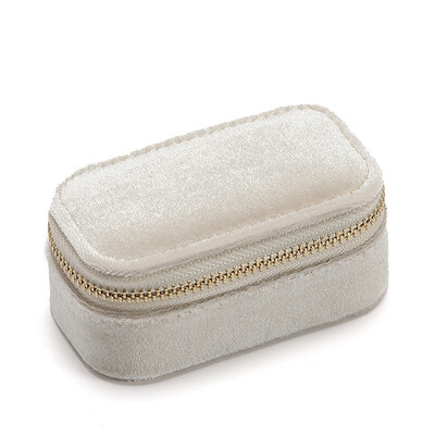 1kom Mini baršunasta kutija za prstenje Kutija za pohranu nakita Jednoslojne naušnice Ogrlica Organizator Boja bombona Torba s patentnim zatvaračem Putna prijenosna