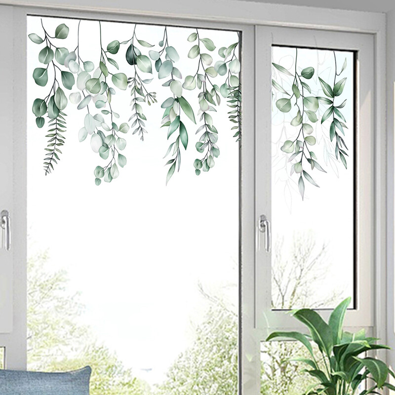 Növény Virág Szőlő Lila Virág Üvegmatrica Nappali ablak téma Dekoratív falimatrica Ablakmatrica Hálószoba szekrények