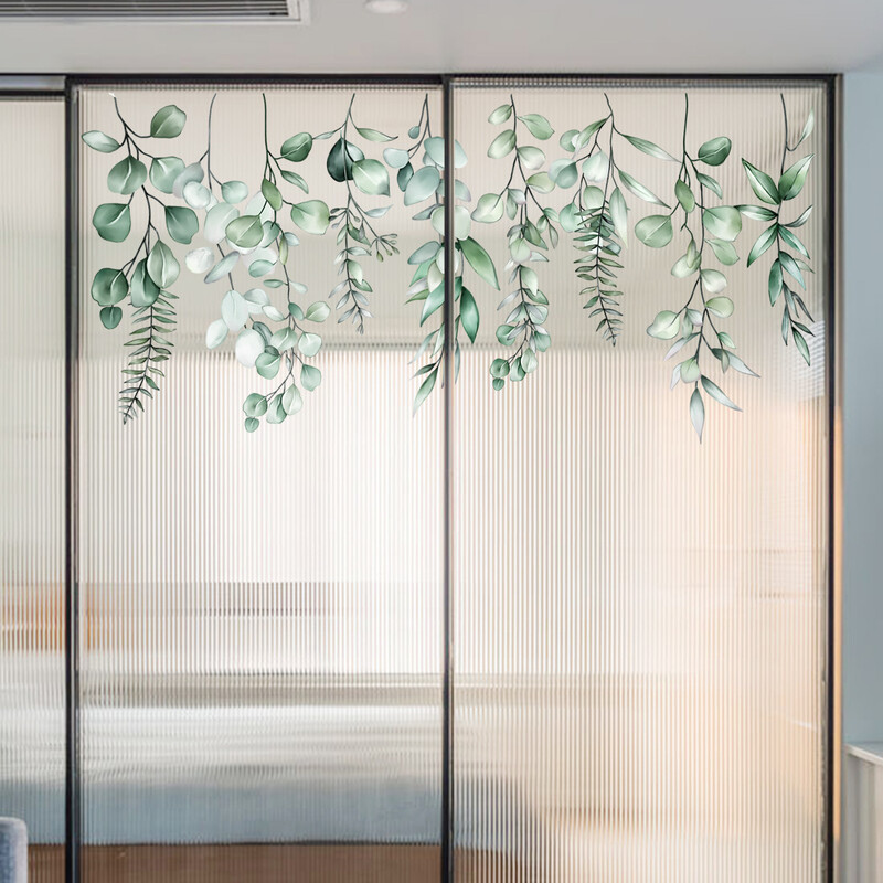 Növény Virág Szőlő Lila Virág Üvegmatrica Nappali ablak téma Dekoratív falimatrica Ablakmatrica Hálószoba szekrények