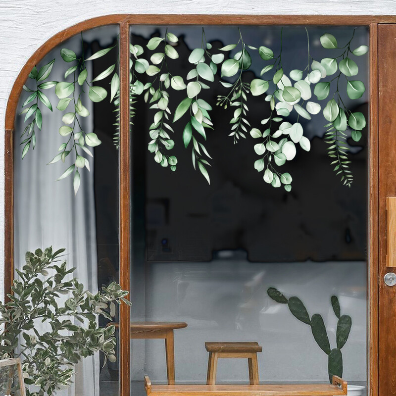 Növény Virág Szőlő Lila Virág Üvegmatrica Nappali ablak téma Dekoratív falimatrica Ablakmatrica Hálószoba szekrények