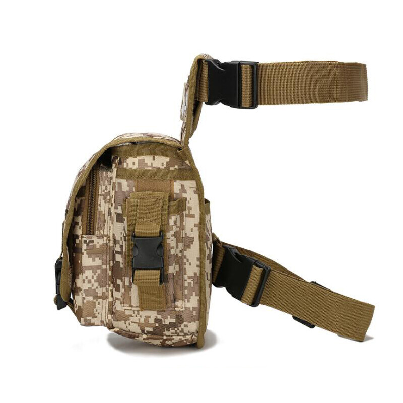 Geantă tactică pentru picioare Geantă de talie pentru exterior pentru bărbați, sport, camping, drumeție, excursie, geantă polivalentă, geantă multifuncțională