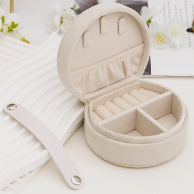 Nešiojama papuošalų dėžutė, flanelė, mini nešiojama miela dėžutė, karoliai, žiedai, auskarai, auskarai, smeigės, papuošalai, papuošalų laikymo dėžutė