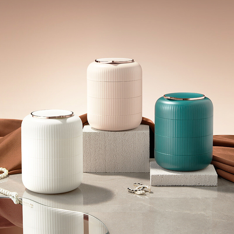 Többrétegű forgó tárolódoboz tükörrel Ékszerdoboz Fülbevaló Gyűrű Nyaklánc Karkötő Bross Besorolás Szervezet