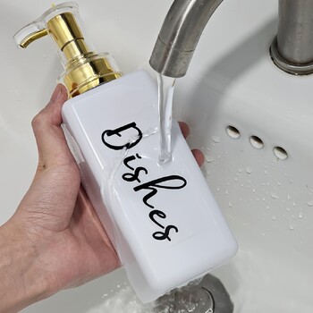 2 τεμ. Farmhouse Hand And Dish Soap Dispenser - Refillable Liquid Soap Dispenser with Pump for Kitchen and Bath- Convenient