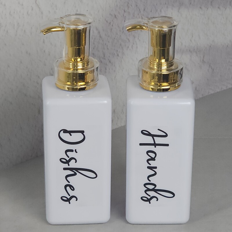 2 τεμ. Farmhouse Hand And Dish Soap Dispenser - Refillable Liquid Soap Dispenser with Pump for Kitchen and Bath- Convenient