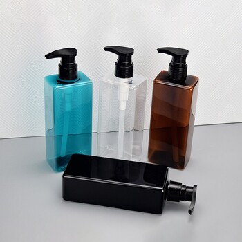 500ml Square Liquid Soap Dispenser Shampoo Conditioner Bodysoap Gel Pump Μπουκάλι μπάνιου Άδειο δοχείο λοσιόν για σαπούνι χεριών