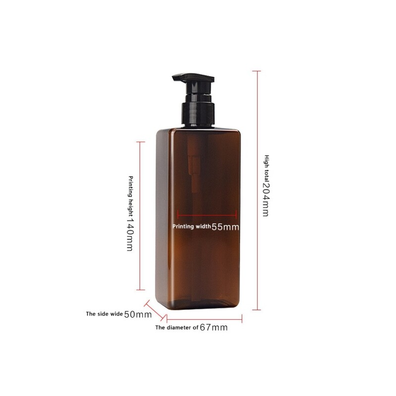 500 ml kvadratinis skysto muilo dozatorius šampūno kondicionierius Bodysoap gelio pompos buteliukas vonios kambario tuščias losjono indelis rankų muilui