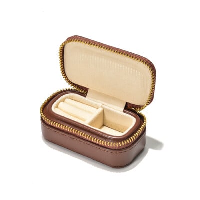 Csúcsminőségű luxus PU bőr mini utazási egyedi logó gyűrű fülbevaló ékszerdoboz ékszerszervező ékszerész ajándék csomagolás