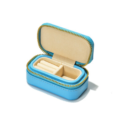 Csúcsminőségű luxus PU bőr mini utazási egyedi logó gyűrű fülbevaló ékszerdoboz ékszerszervező ékszerész ajándék csomagolás