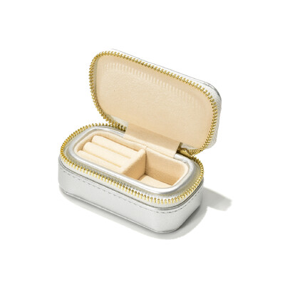 Csúcsminőségű luxus PU bőr mini utazási egyedi logó gyűrű fülbevaló ékszerdoboz ékszerszervező ékszerész ajándék csomagolás