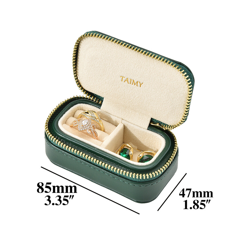 Csúcsminőségű luxus PU bőr mini utazási egyedi logó gyűrű fülbevaló ékszerdoboz ékszerszervező ékszerész ajándék csomagolás