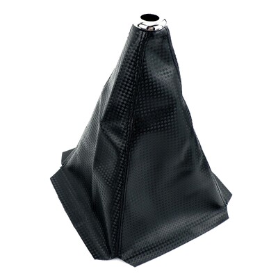 Universal PU δερμάτινο πόμολο αλλαγής ταχυτήτων αυτοκινήτου Κολάρα από ανθρακονήματα φορτηγού αυτοκινήτου χειροκίνητο Stick Shifter κάλυμμα μπότας Γκέτα μαύρο μπλε κόκκινο