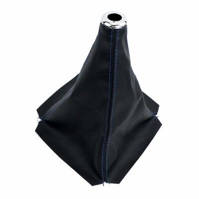 Universal PU δερμάτινο πόμολο αλλαγής ταχυτήτων αυτοκινήτου Κολάρα από ανθρακονήματα φορτηγού αυτοκινήτου χειροκίνητο Stick Shifter κάλυμμα μπότας Γκέτα μαύρο μπλε κόκκινο