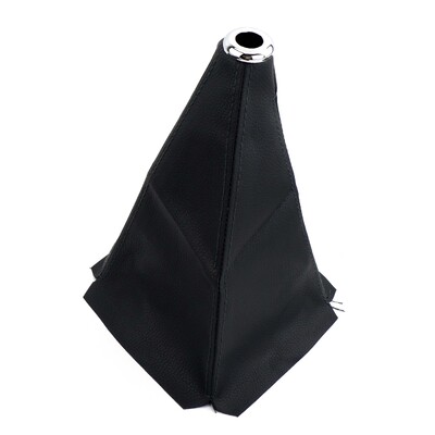 Universal PU δερμάτινο πόμολο αλλαγής ταχυτήτων αυτοκινήτου Κολάρα από ανθρακονήματα φορτηγού αυτοκινήτου χειροκίνητο Stick Shifter κάλυμμα μπότας Γκέτα μαύρο μπλε κόκκινο