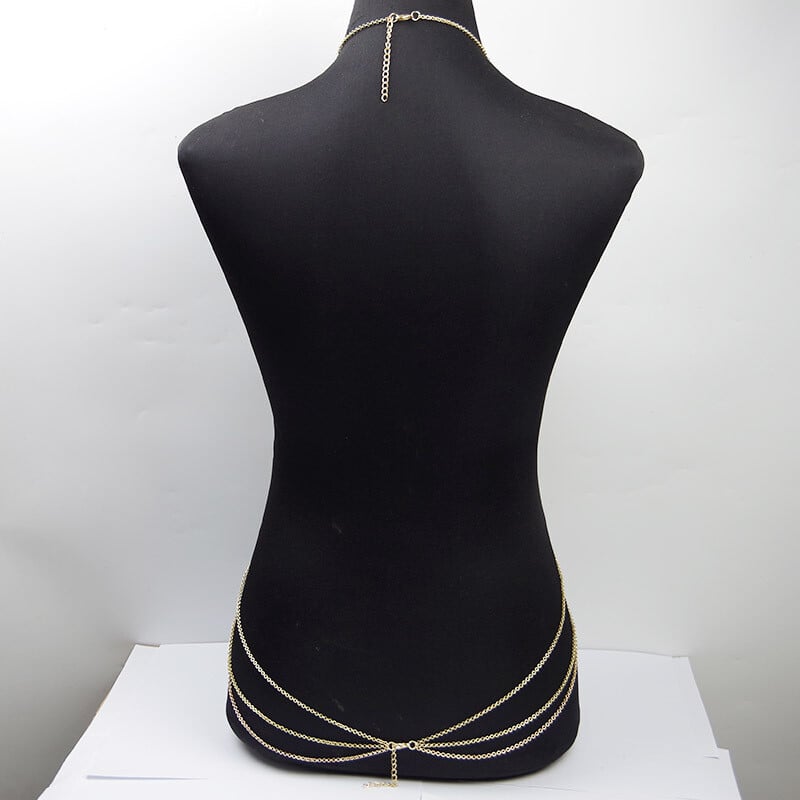 Moterų kūno grandinės karoliai Kūno papuošalai Aksesuarai Seksualus maudymosi kostiumėlis maudymosi kostiumėlis Bikini Y formos karoliai