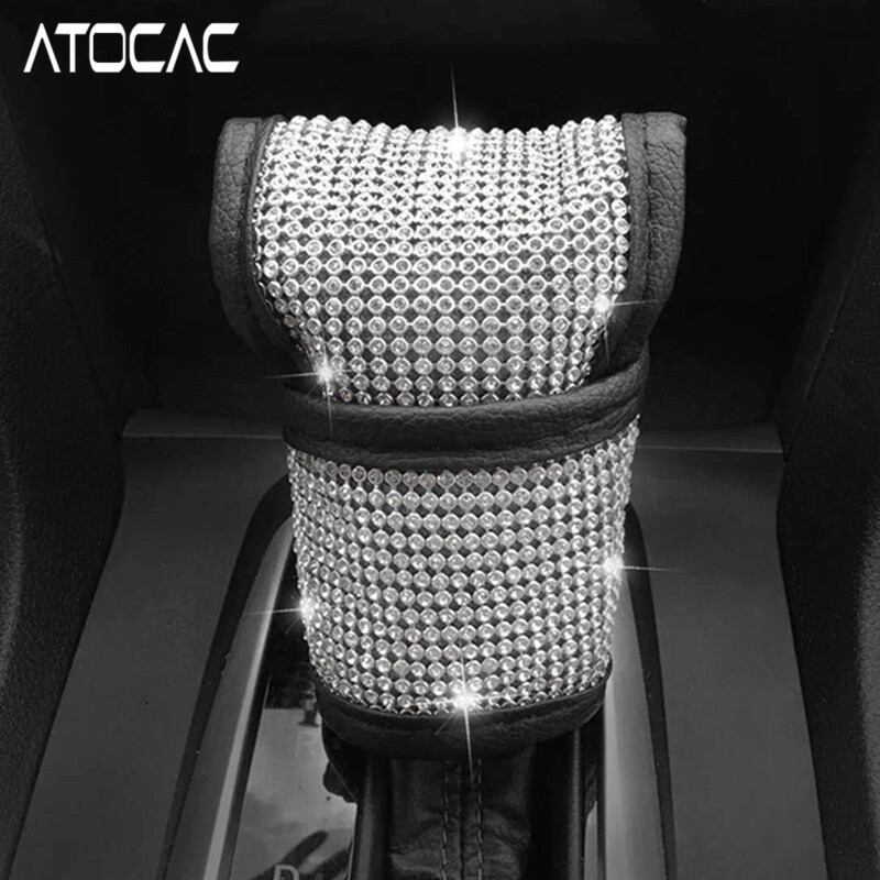 Bling váltógomb fedél Crystal Diamond váltó fogantyú Univerzális kézi automata autó sebességváltó kar csillogó belső dekoráció