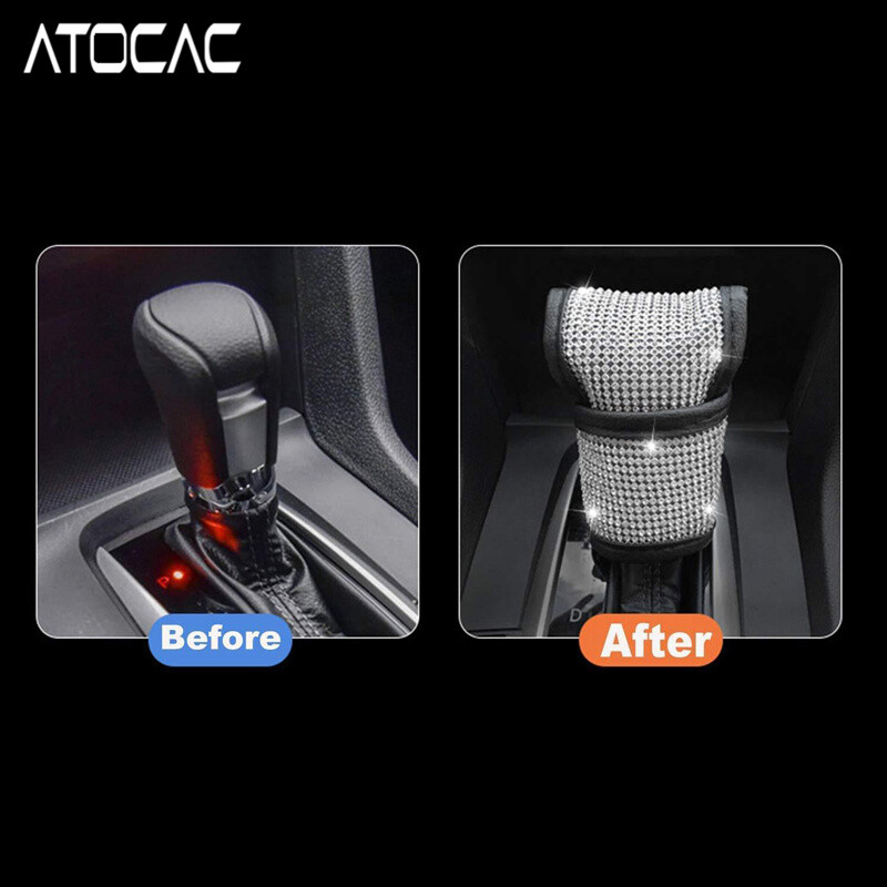 Bling váltógomb fedél Crystal Diamond váltó fogantyú Univerzális kézi automata autó sebességváltó kar csillogó belső dekoráció