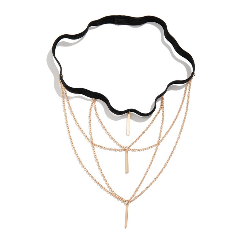 Viacvrstvový Boho elastický pás, obväz, retiazka na nohu a stehná pre ženy, bikiny, goth tyč, strapcový prívesok, podväzkový pás, telové šperky, darček, nový