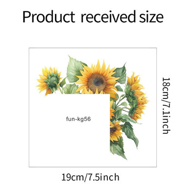 1 db színes kis sárga napraforgó kapcsoló fali matrica nappali előtérbe lakberendezési nagykereskedelem 18*19cm