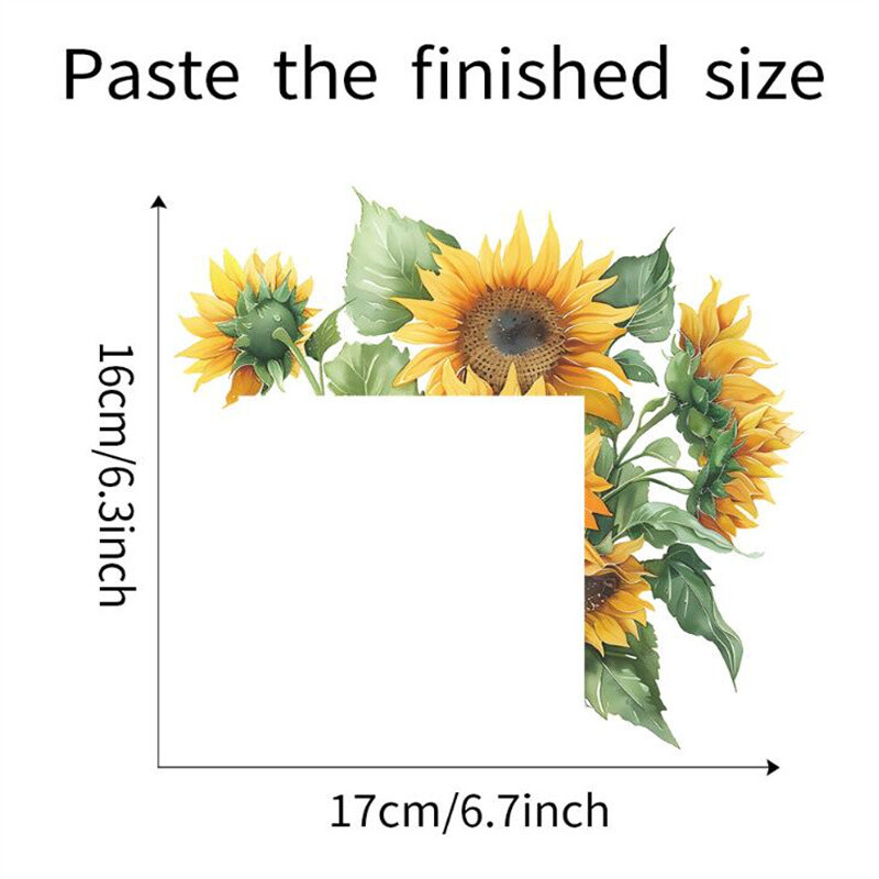 1 db színes kis sárga napraforgó kapcsoló fali matrica nappali előtérbe lakberendezési nagykereskedelem 18*19cm