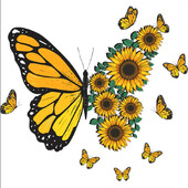 LIVRARE GRATUITĂ Personalitate Fluture Floarea Soarelui Cusături Frigider Dulap Dormitor Noptieră Decorare Perete Autocolante