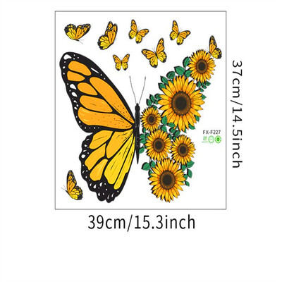 LIVRARE GRATUITĂ Personalitate Fluture Floarea Soarelui Cusături Frigider Dulap Dormitor Noptieră Decorare Perete Autocolante