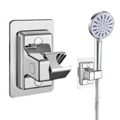 Nastaviteľný držiak sprchovej hlavice na stenu, držiak na vaňu, samolepiaci držiak sprchovej hlavice, ručný držiak na sprchovú hlavicu, kúpeľňové doplnky