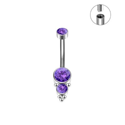 Módne piercing do pupka z titánu ASTM F136, 5/8 mm, zirkónové kamene 5A, gotické krúžky do pupka, Ombligo PIERC pre ženy