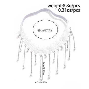 Ingemark Elegant Imitation Pearl Tassel Leg Ghigh Chain for Women Elastic Bandage Garter Ζώνη Σώμα Κοσμήματα Τετ αξεσουάρ Δώρο