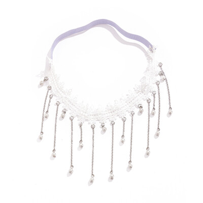 Ingemark, elegant, imitație de perle, ciucuri, picior, coapsă, lanț pentru femei, bandaj elastic, portjartieră, bijuterii pentru corp, accesorii pentru miercuri, cadou