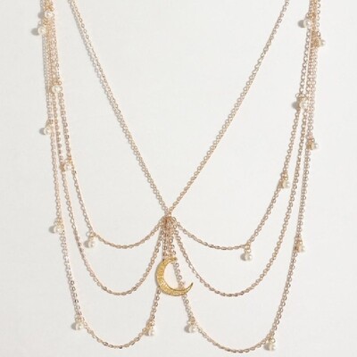 Trbuh oko struka Lanac Mjesec Metalni ukras Novi boemski remen s resicama Haljina oko struka Nakit za tijelo za žene Svestrani dodaci Moda