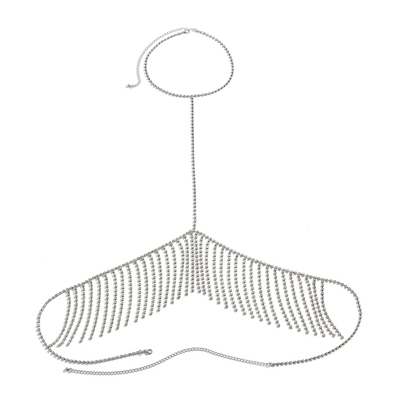 Ingemark Elegant Goth Kalnų krištolinis kutas Kryžiaus Krūtinės Krūtinės Pilvo Kūno Grandinės karoliai Moterims Merginoms Boho vasaros paplūdimio papuošalai