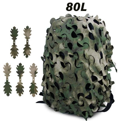 Noua husă tactică 3D de camuflaj pentru rucsac 60L 80L Husă pentru rucsac Airsoft pentru vânătoare în aer liber Echipament de vânătoare