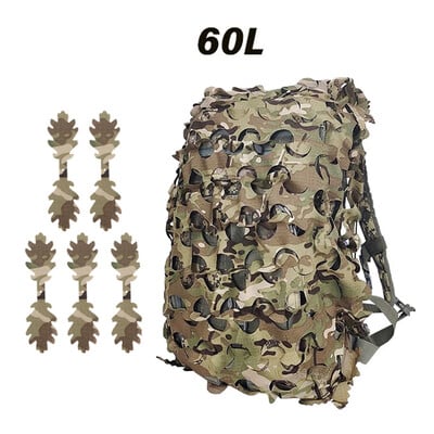 Noua husă tactică 3D de camuflaj pentru rucsac 60L 80L Husă pentru rucsac Airsoft pentru vânătoare în aer liber Echipament de vânătoare