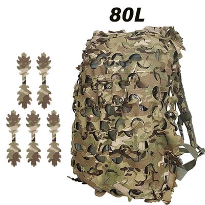 Noua husă tactică 3D de camuflaj pentru rucsac 60L 80L Husă pentru rucsac Airsoft pentru vânătoare în aer liber Echipament de vânătoare