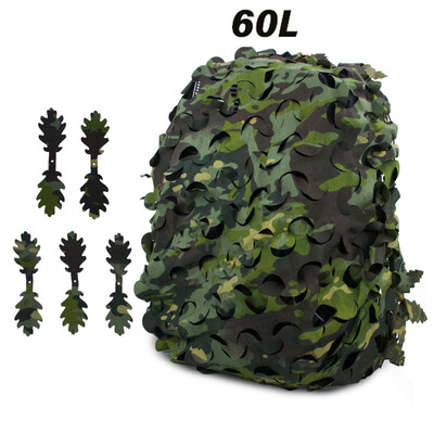 Noua husă tactică 3D de camuflaj pentru rucsac 60L 80L Husă pentru rucsac Airsoft pentru vânătoare în aer liber Echipament de vânătoare