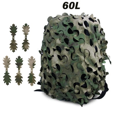 Noua husă tactică 3D de camuflaj pentru rucsac 60L 80L Husă pentru rucsac Airsoft pentru vânătoare în aer liber Echipament de vânătoare