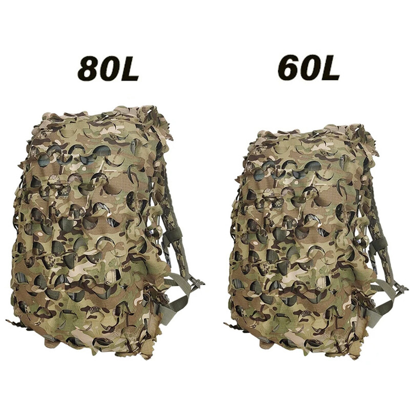 Noua husă tactică 3D de camuflaj pentru rucsac 60L 80L Husă pentru rucsac Airsoft pentru vânătoare în aer liber Echipament de vânătoare
